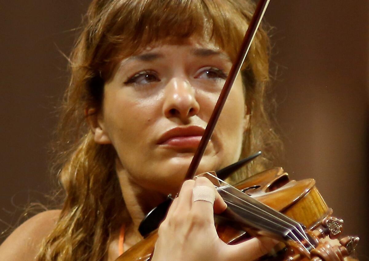 Nicola Benedetti brought a soulful, gorgeous sound to Wynton Marsalis' Concerto in D at the Hollywood Bowl.