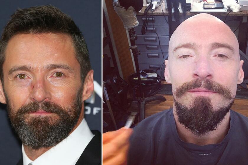 Before and after: Hugh Jackman shaves his head for "Pan."