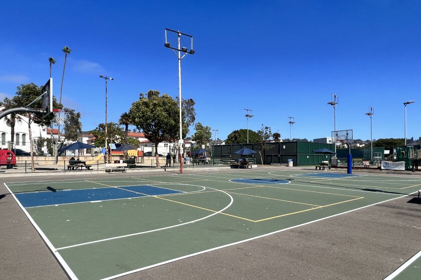The pickleball courts are popular, but so far there isn't much conflict, Rec Center staff says.
