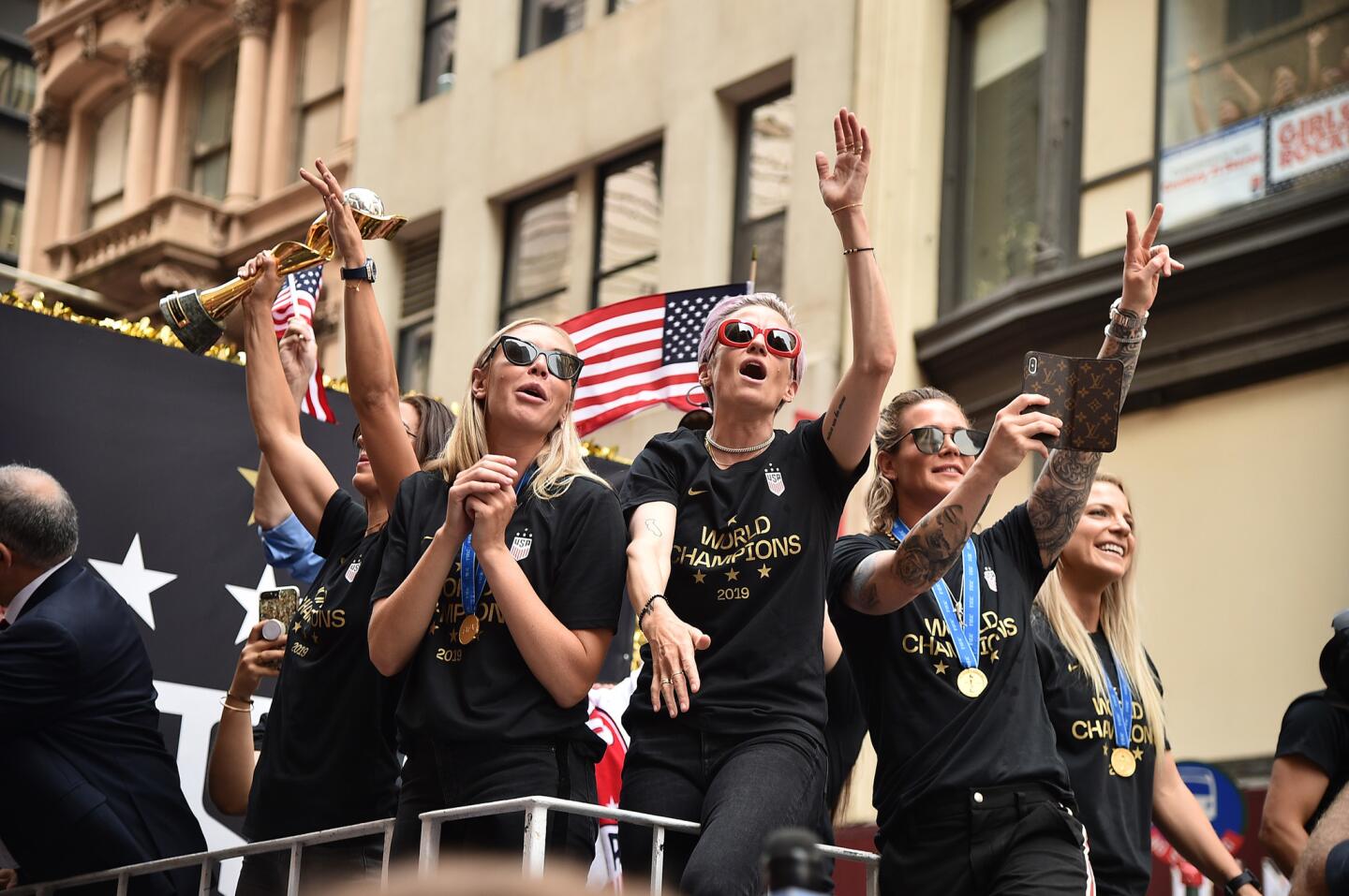 Ticker tape parade for U.S. women's soccer team
