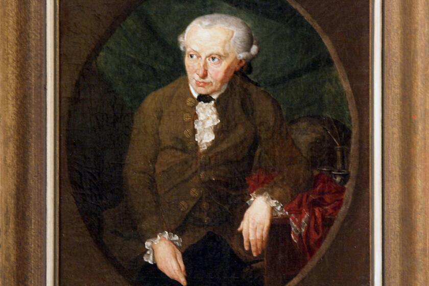 Philosopher Immanuel Kant is portrayed in a 1791 painting by Gottlieb Doebler. Kant was the subject of a heated debate in Russia this week.