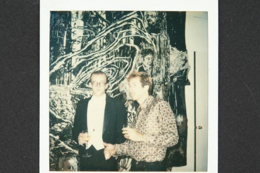 Keith Haring and Kenny Scharf in New York in 1982.