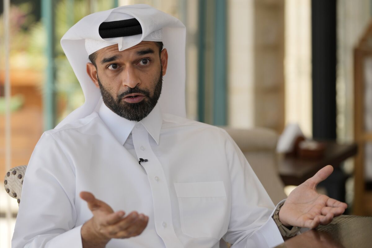 Hassan Al Thawadi, Secretary General of the World Cup organizing committee, speaks during an interview in March.