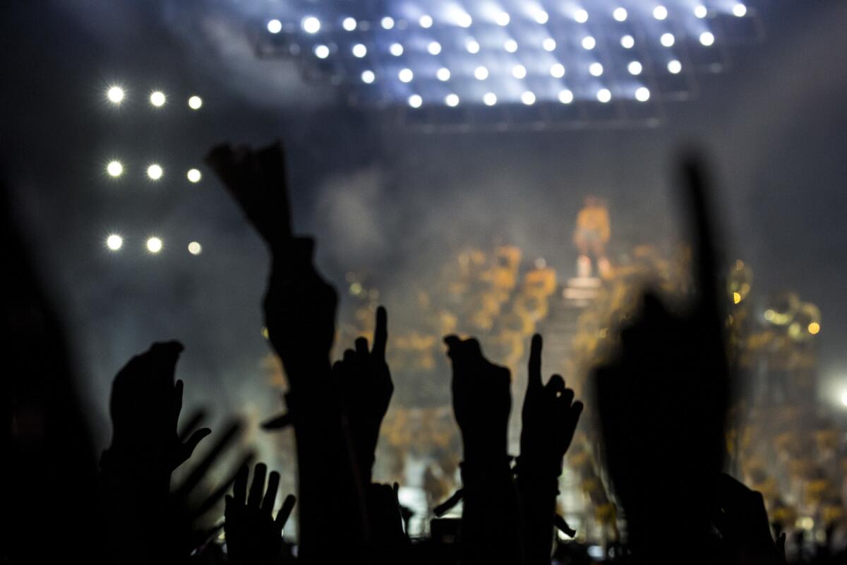 Beyoncé commands the Coachella main stage Saturday evening.