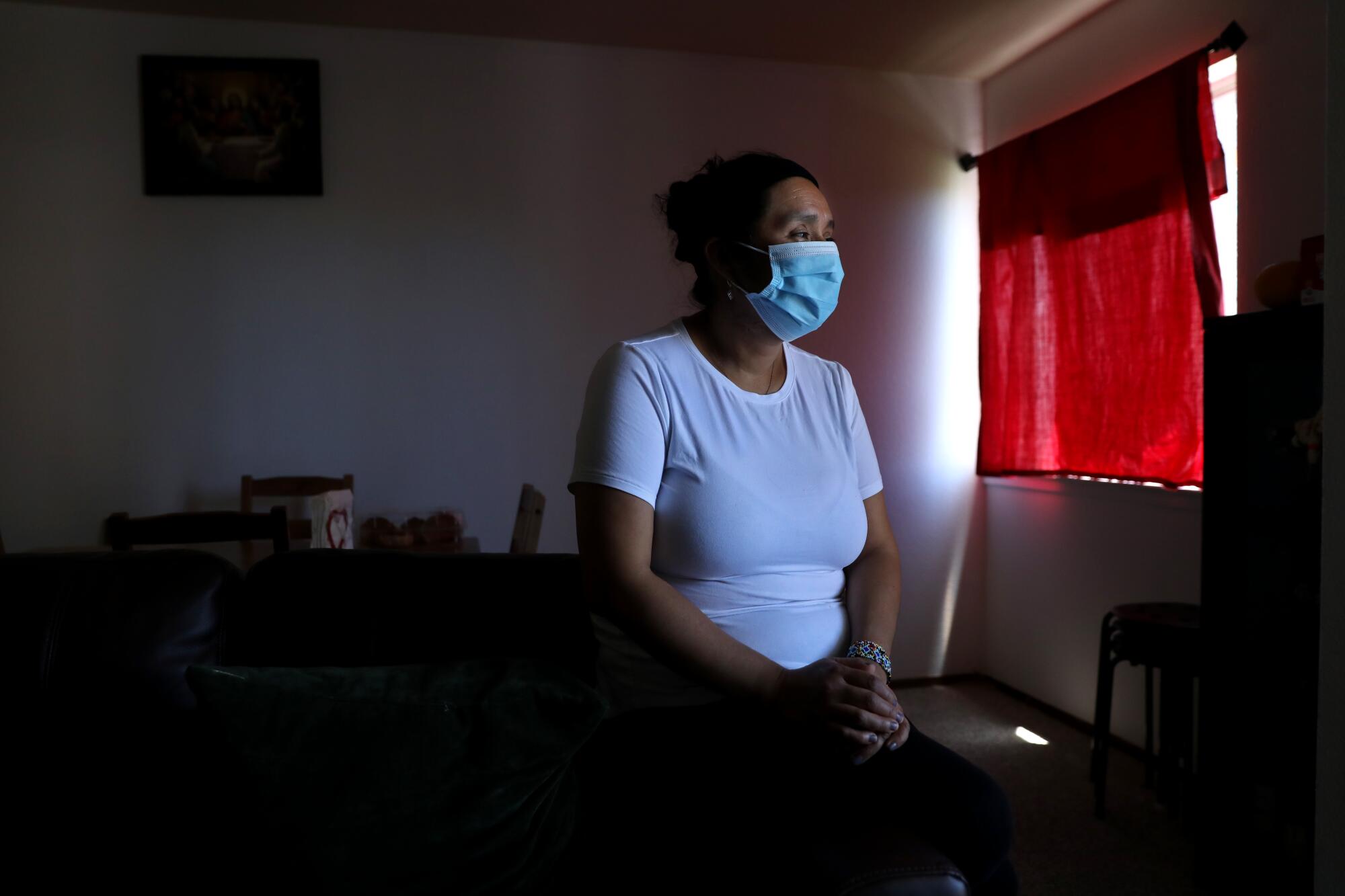 Elsa Hernandez,  a mother of two children, lives with her husband paying $2613 a month in rent in the Mission District