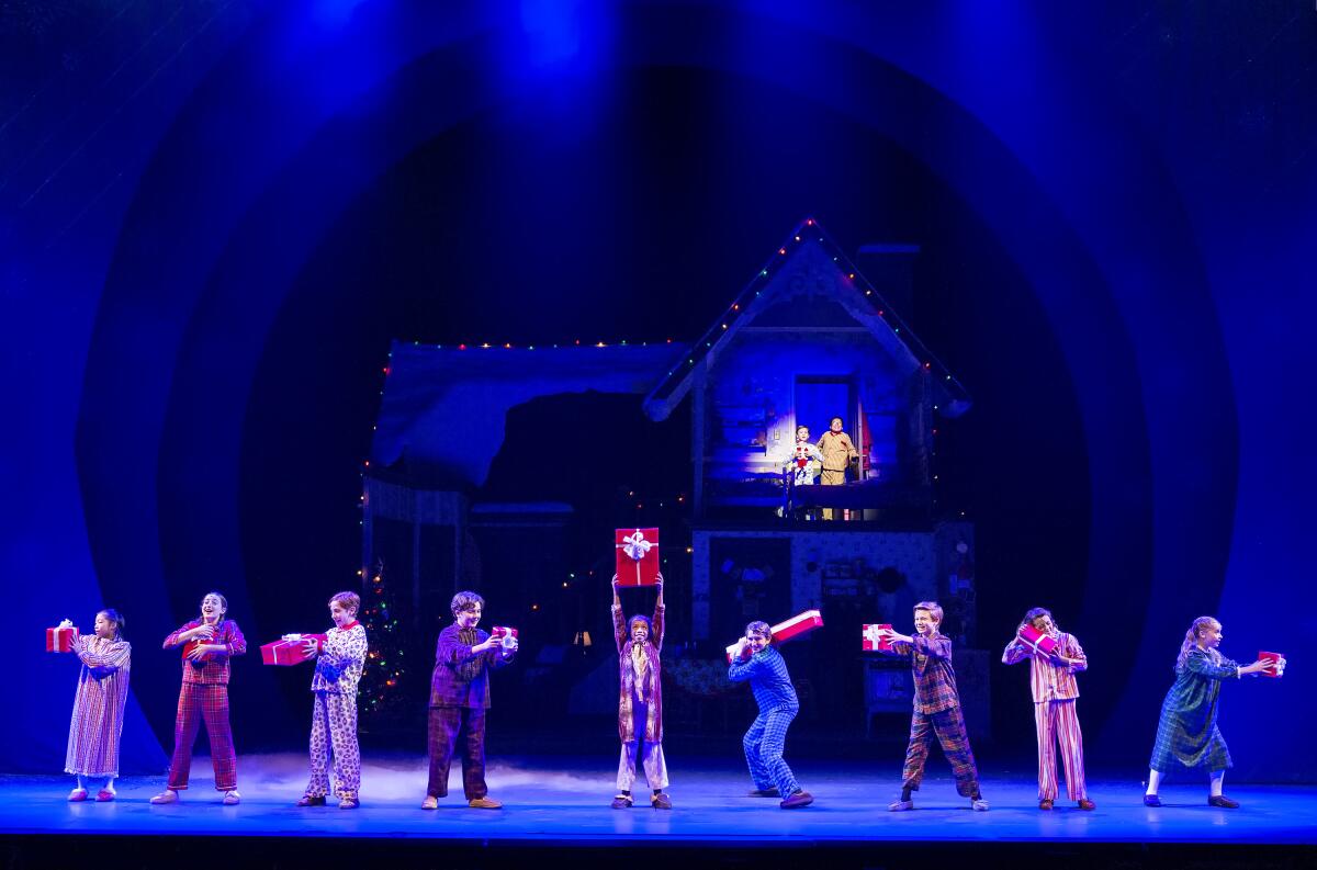 The child actors in "A Christmas Story" at the Ahmanson.