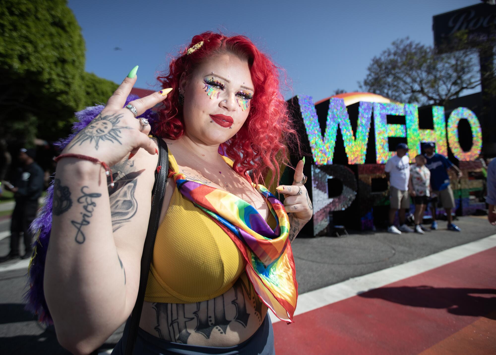 Ladina Spence at the WeHo Pride Festival.