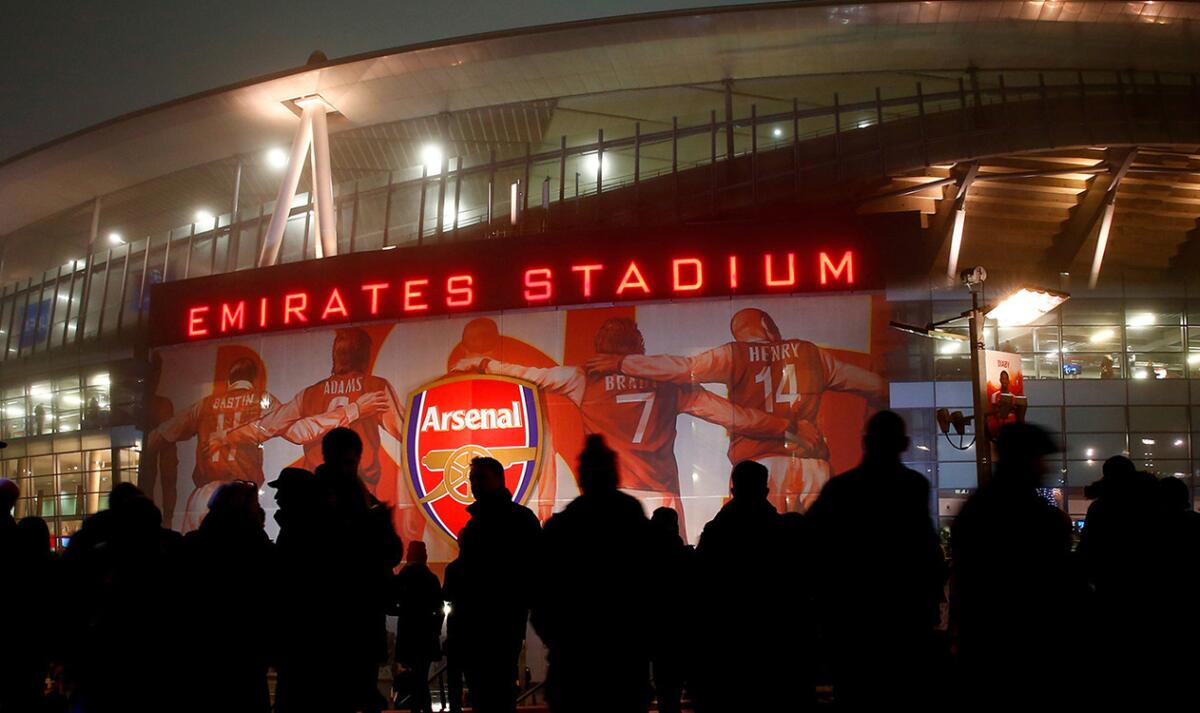 The Emirates Stadium, casa del Arsenal en Londres.