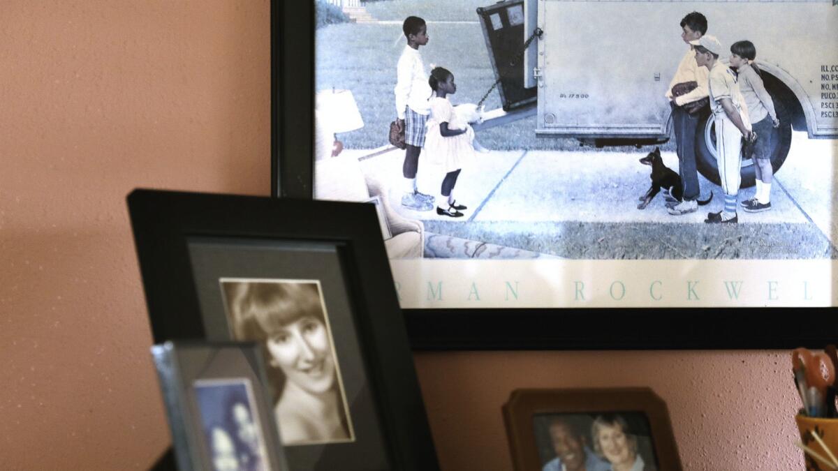 A Norman Rockwell painting hangs inside Charles and Janice Tyler's bedroom.