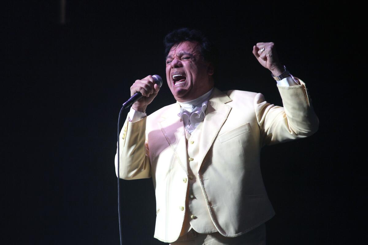 Juan Gabriel performs in San Juan, Puerto Rico, as part of his Volver 2015 tour.