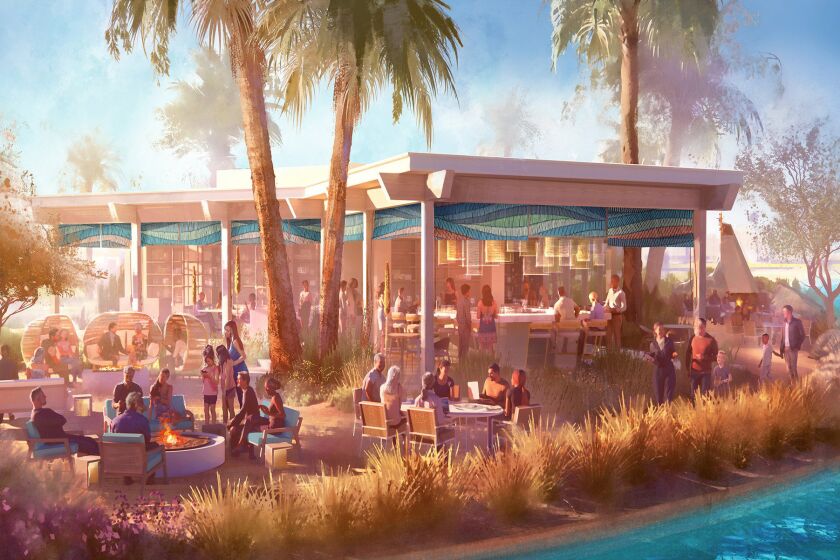 Inspired by the midcentury home of the famous family of superheroes from Disney and Pixar's "Incredibles 2," Parr House is being brought to life by Disney Imagineers as a place for events, celebrations and limited overnight accommodations for Artisan Club members, all subject to availability. (Artist Concept/Walt Disney Imagineering)