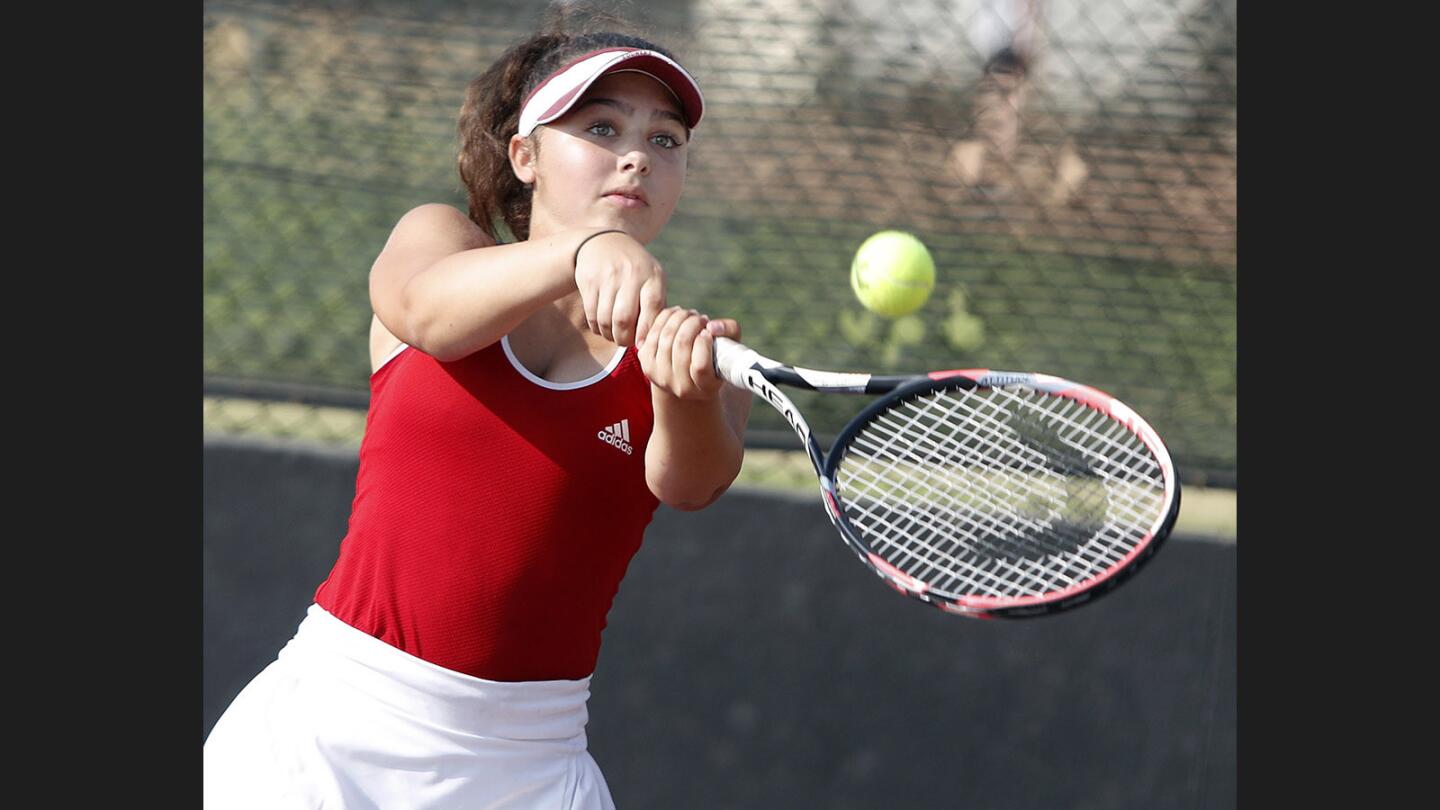 Photo Gallery: Glendale vs. Burroughs in Pacific League girls' tennis