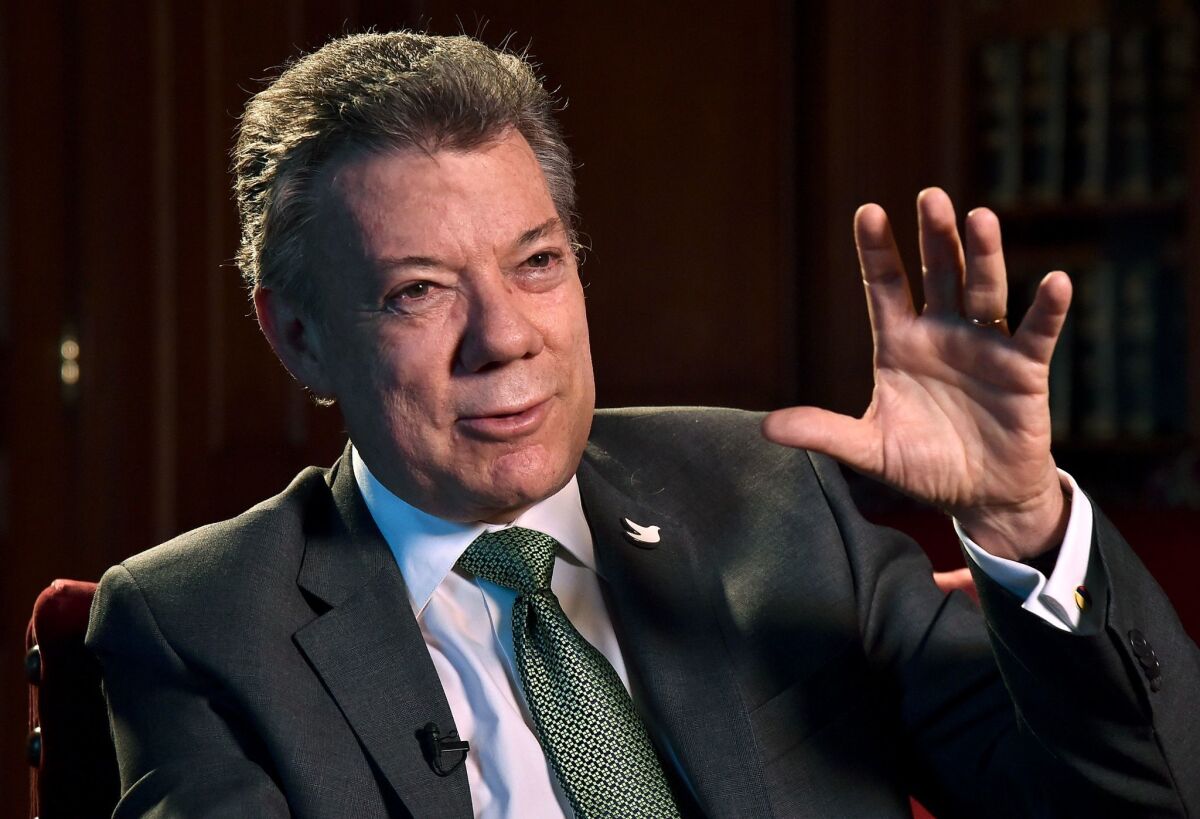 Colombian President Juan Manuel Santos has complained that laws put too much onus on drug-producing countries and not enough on top consumers to reduce demand.