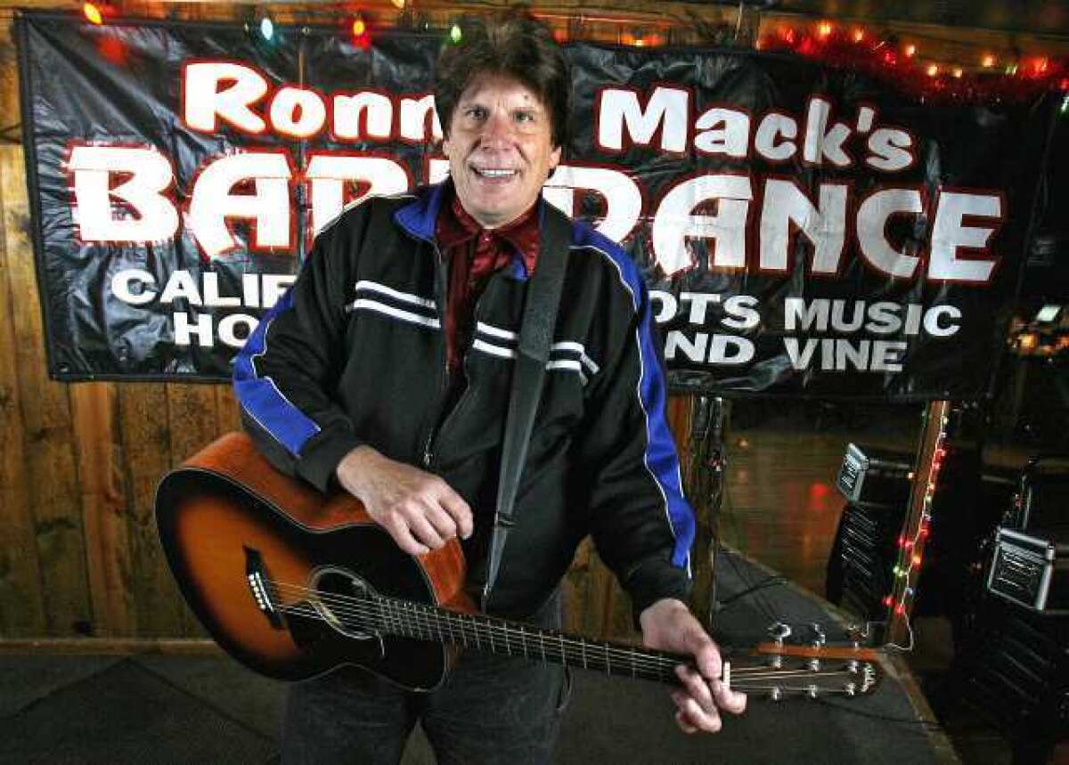 Ronnie Mack, who has hosted Ronnie Mack's Barndance for 25 years, will present his last show in early January at Joe's Great American Bar & Grill in Burbank.