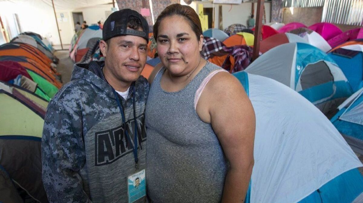 TIJUANA, BAJA CA. MARCH 05, 2019,- Pedro Cordova, from Honduras, and Linda Romero Sánchez, from Ensenada, met while he was en route to the United States as part of the last migrant caravan. She is coordinator at a shelter in Tijuana where many caravaners sought refuge.
