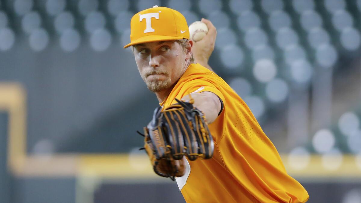 The Angels selected Tennessee pitcher Ben Joyce at No. 89 overall in this week's MLB draft.