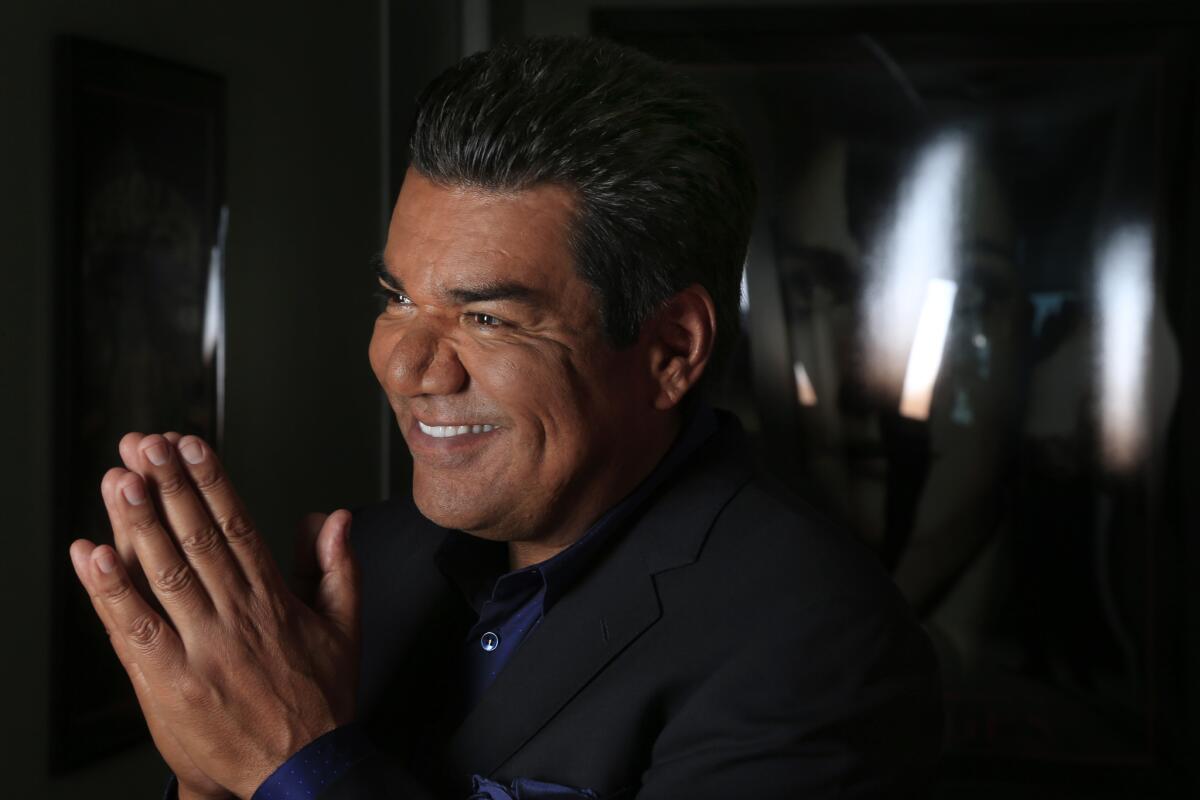 George Lopez is seen at the Fox Studios offices. He has a new series with FX, "Saint George."