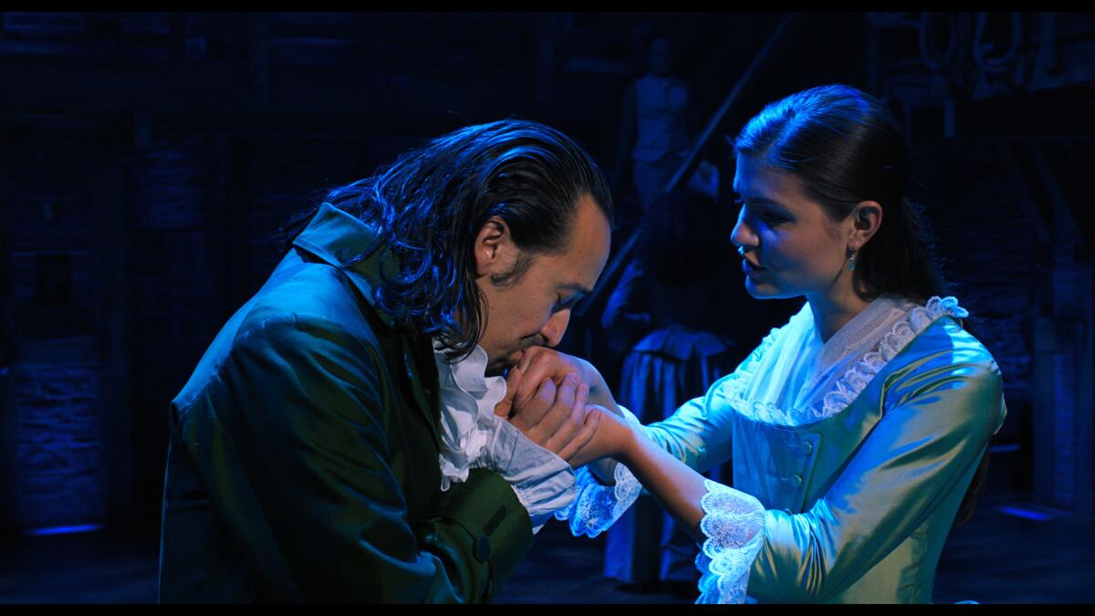 Lin-Manuel Miranda and Phillipa Soo in "Hamilton."