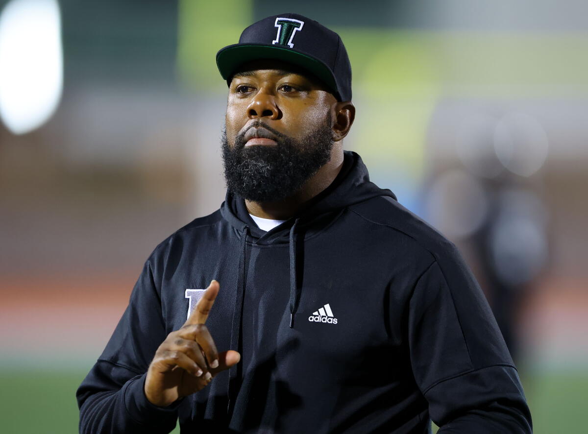 Inglewood football coach Mil'Von James has been the program's head coach since 2019.
