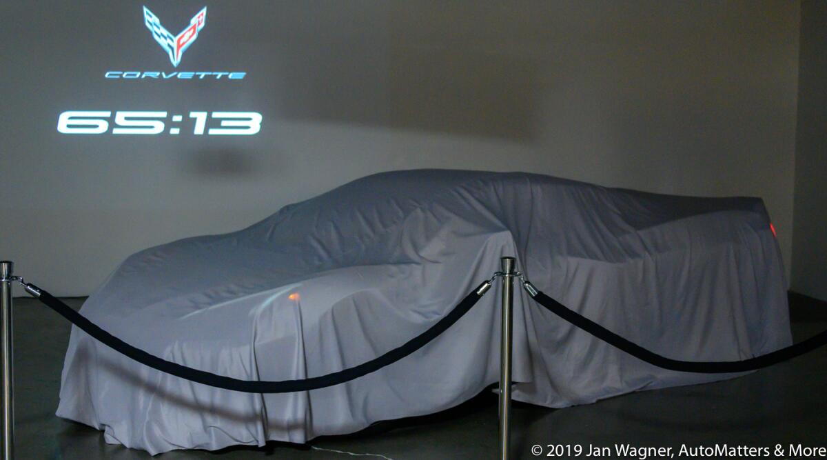 The Corvette Stingray Convertible, covered before the big reveal