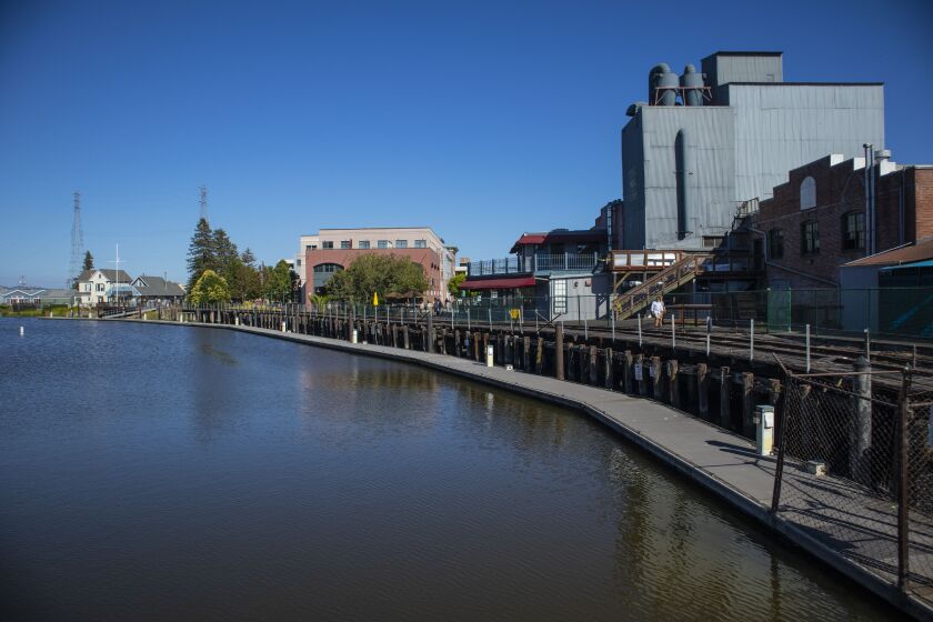 The River Walk in Petaluma, Calif.