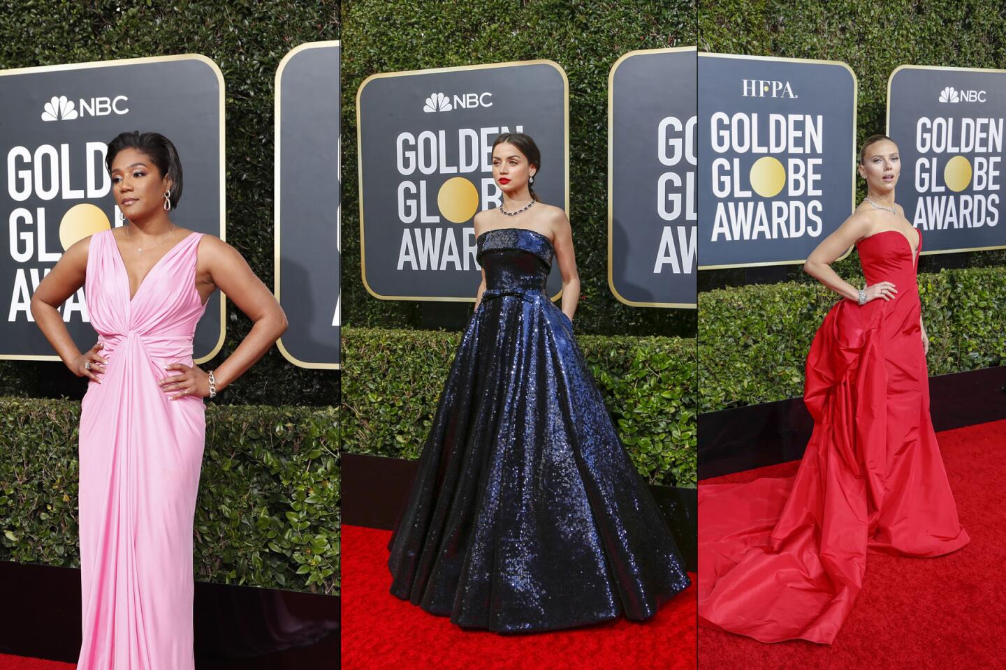 Ana de Armas Wears Bejeweled Louis Vuitton Gown to 2023 Golden Globes