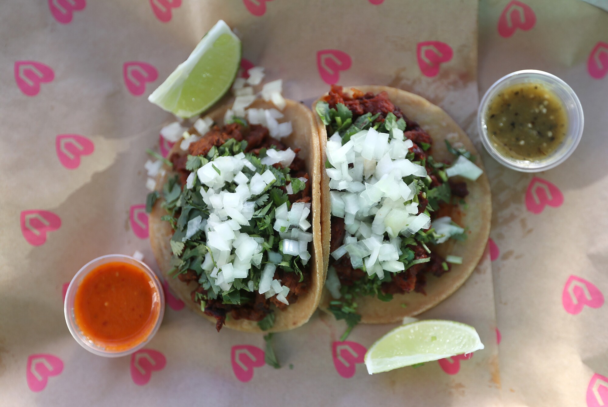 The street taco plate at Chicana Plant-based Grub in Fullerton.