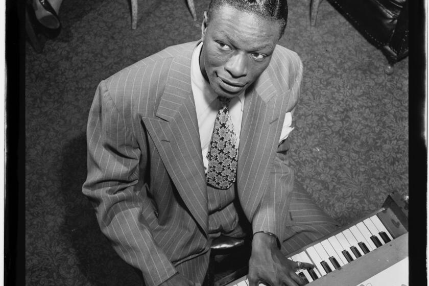 Nat King Cole in the studio from 1947. CREDIT: William P. Gottlieb/Library of Congress