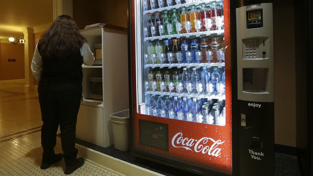 AB 1335 would have required safety warnings on vending machines as well as beverage containers.