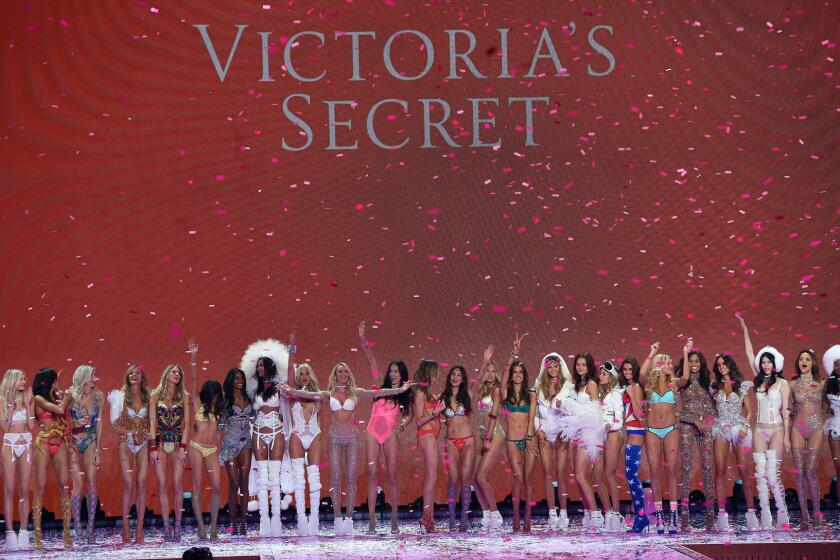 Models and angels during the finale of the 2015 Victoria's Secret Fashion Show.
