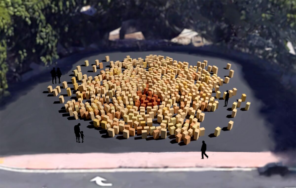 Adobe bricks are used in a proposed memorial