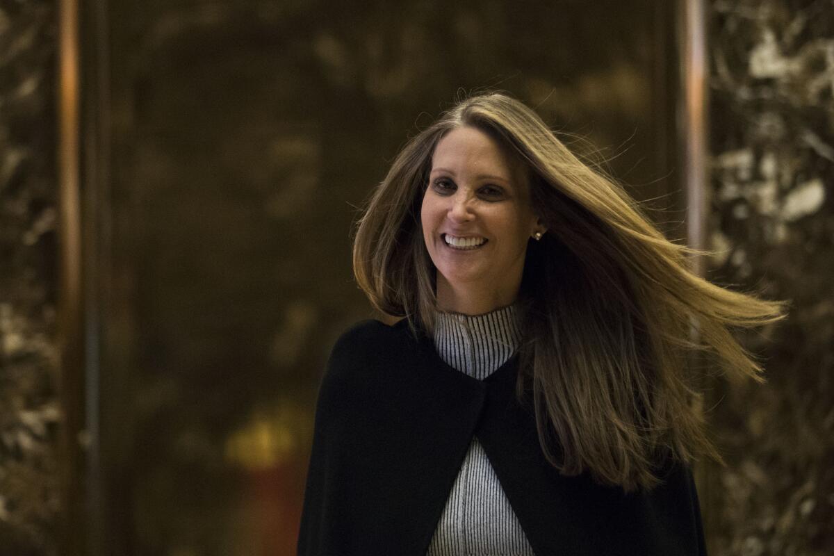 Stephanie Winston Wolkoff leaves Trump Tower in December 2016.