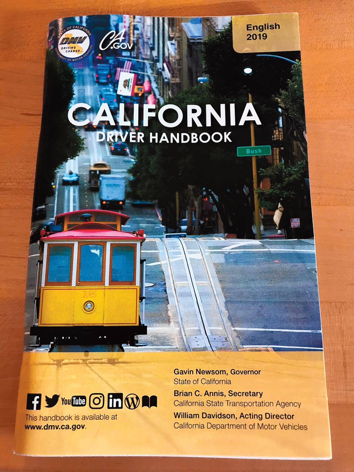 The cover of the California Driver Handbook