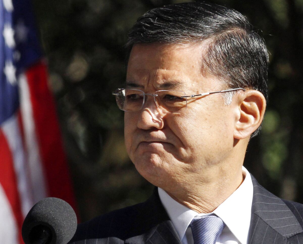 Although the number of veterans' disability claims keep soaring, Veterans Affairs Secretary Eric Shinseki said that he's committed to ending the backlog by 2015 by replacing paper with electronic records.