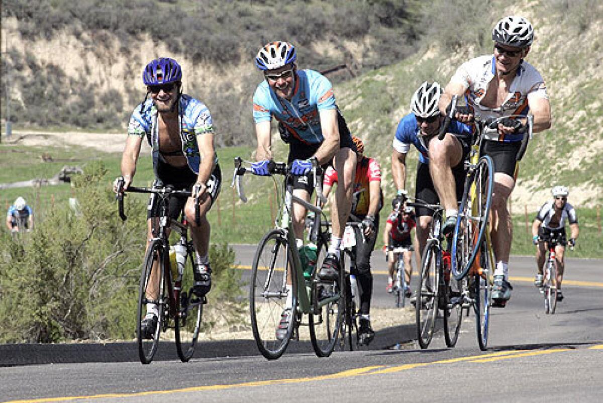 Cyclists tackle the Solvang Century, which attracted 4,850 participants this year. The ride is known for its scenery.