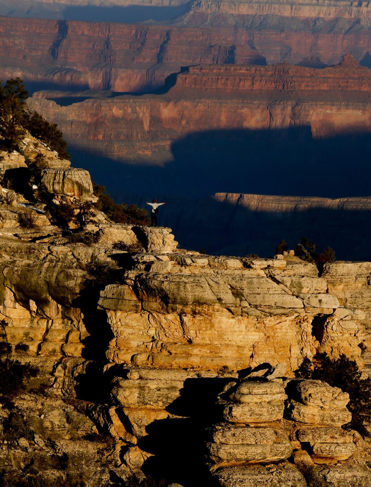 The Grand Canyon's South Rim is ideal for a sit-down. (Mark Boster / Los Angeles Times)