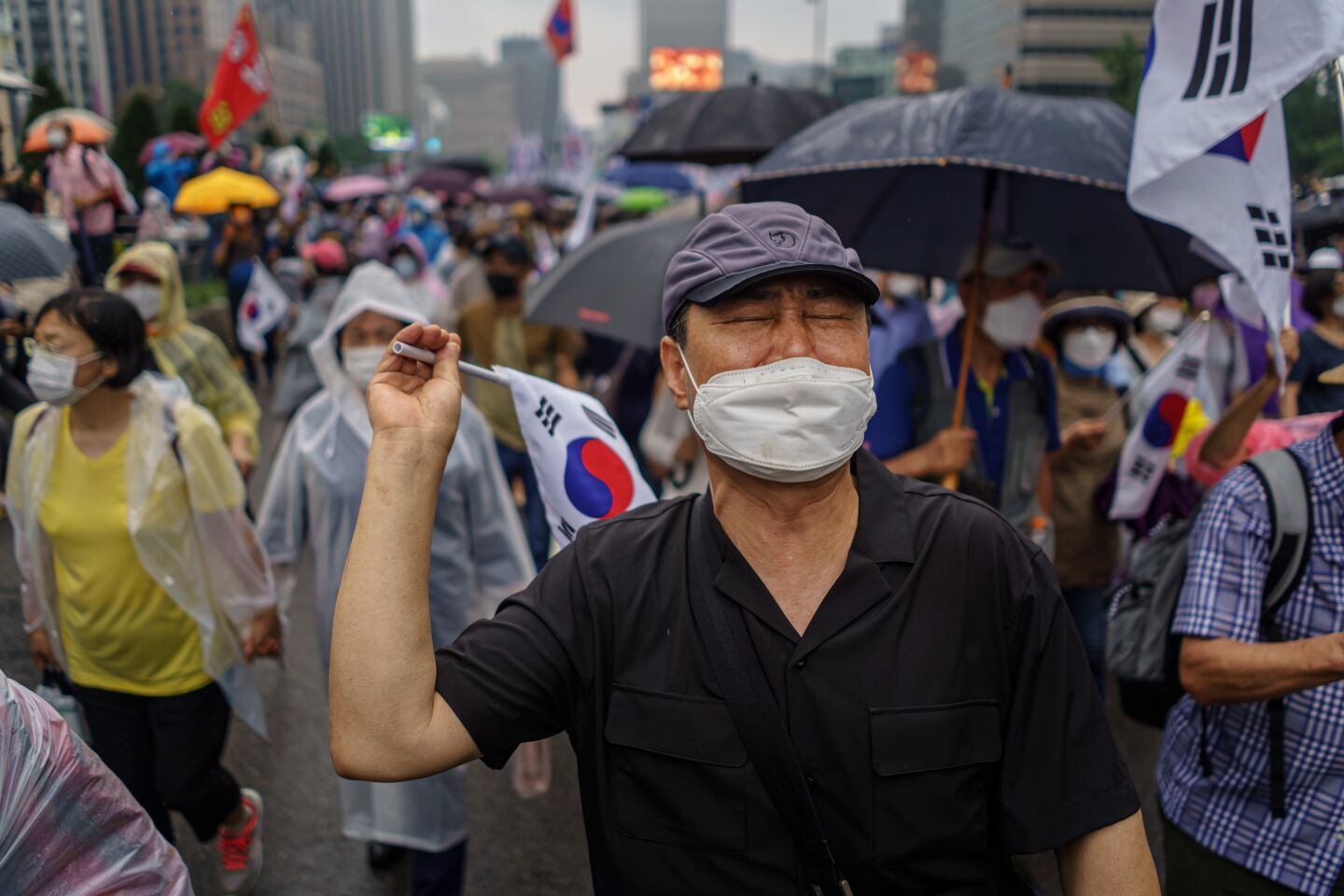 Tens of thousands of people attend the annual Liberation Day rally in Seoul.