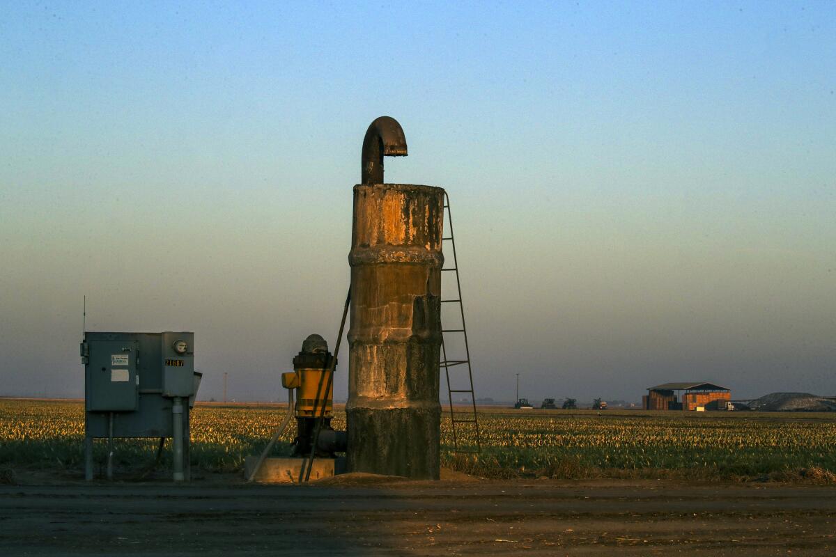 A ground water pump for irrigation in Dinuba.