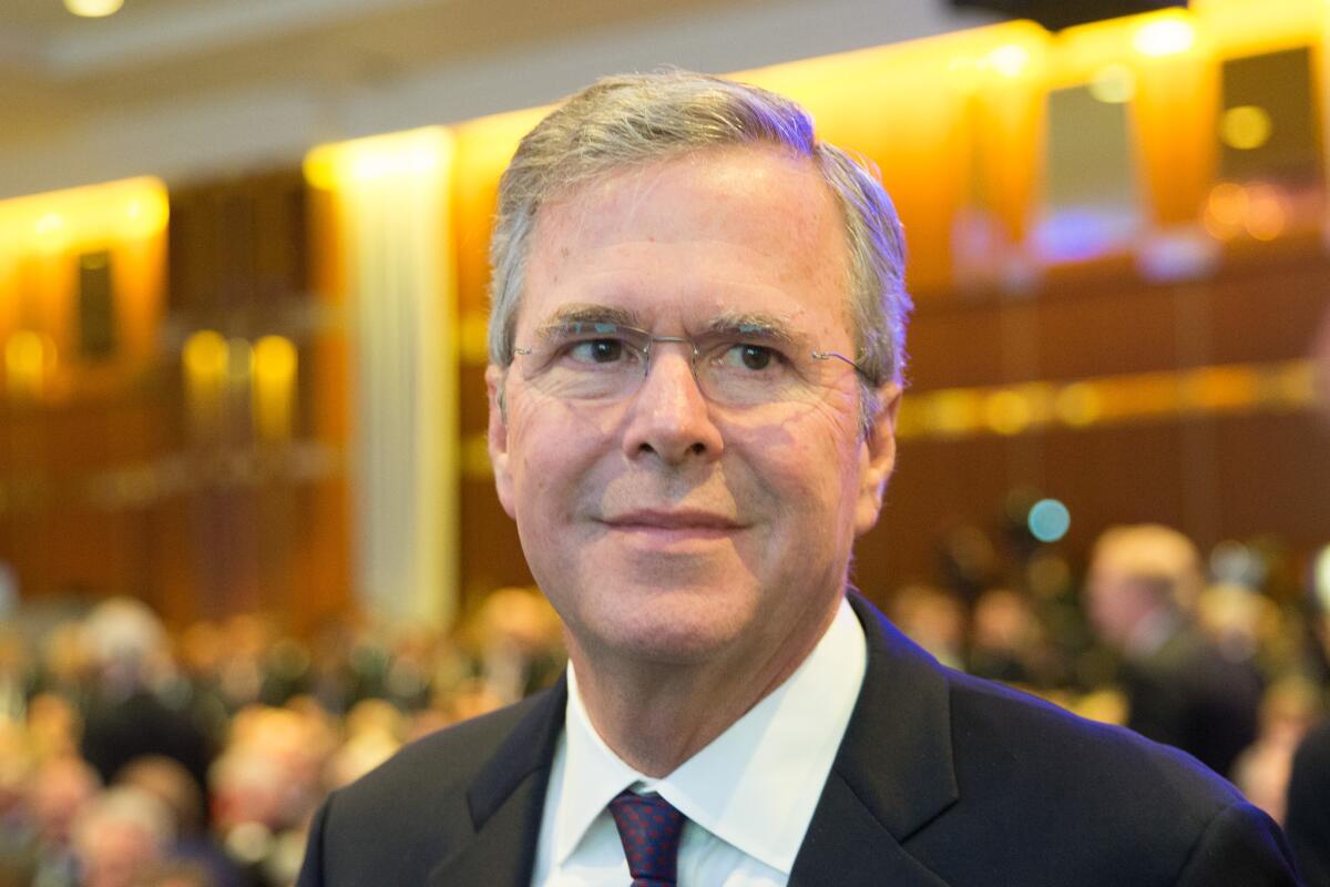 Former Florida Gov. and likely GOP presidential candidate Jeb Bush attends the CDU Economics Conference of the Economic Council on Tuesday in Berlin. Bush will appear on "The Tonight Show Starring Jimmy Fallon" on June 16, the day after he is expected to formally announce his candidacy.