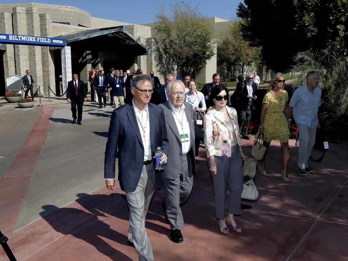 NFL owners, coaches and personnel arrive for the annual meetings Monday at the Arizona Biltmore in Phoenix.