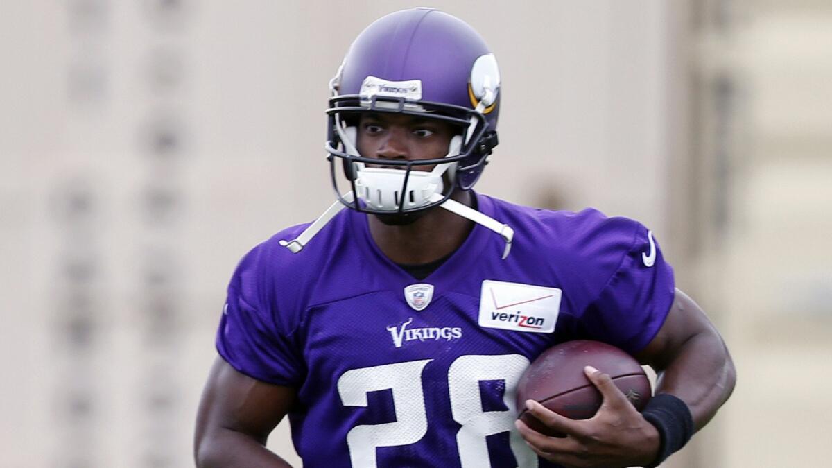 Minnesota Vikings running back Adrian Peterson would need to average 1,021 yards for eight seasons to break Emmitt Smith's record.