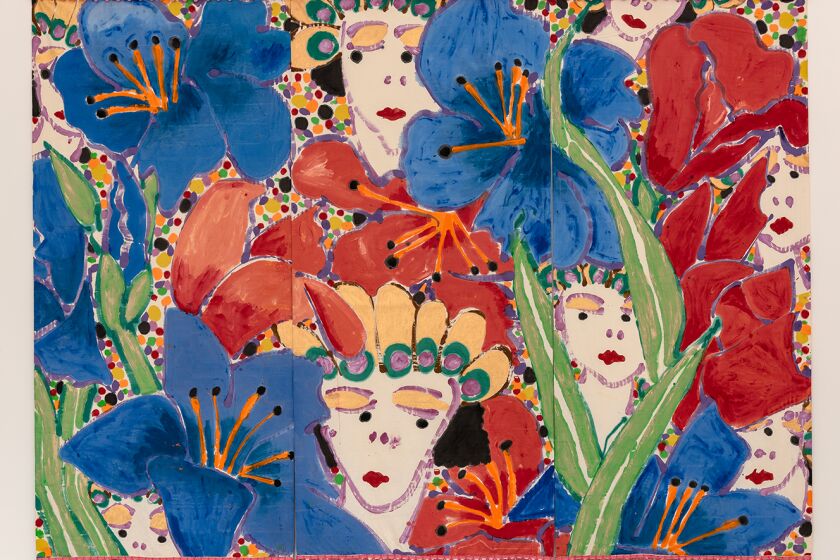 Robert Kushner, "Fairies," 1980, acrylic on cotton