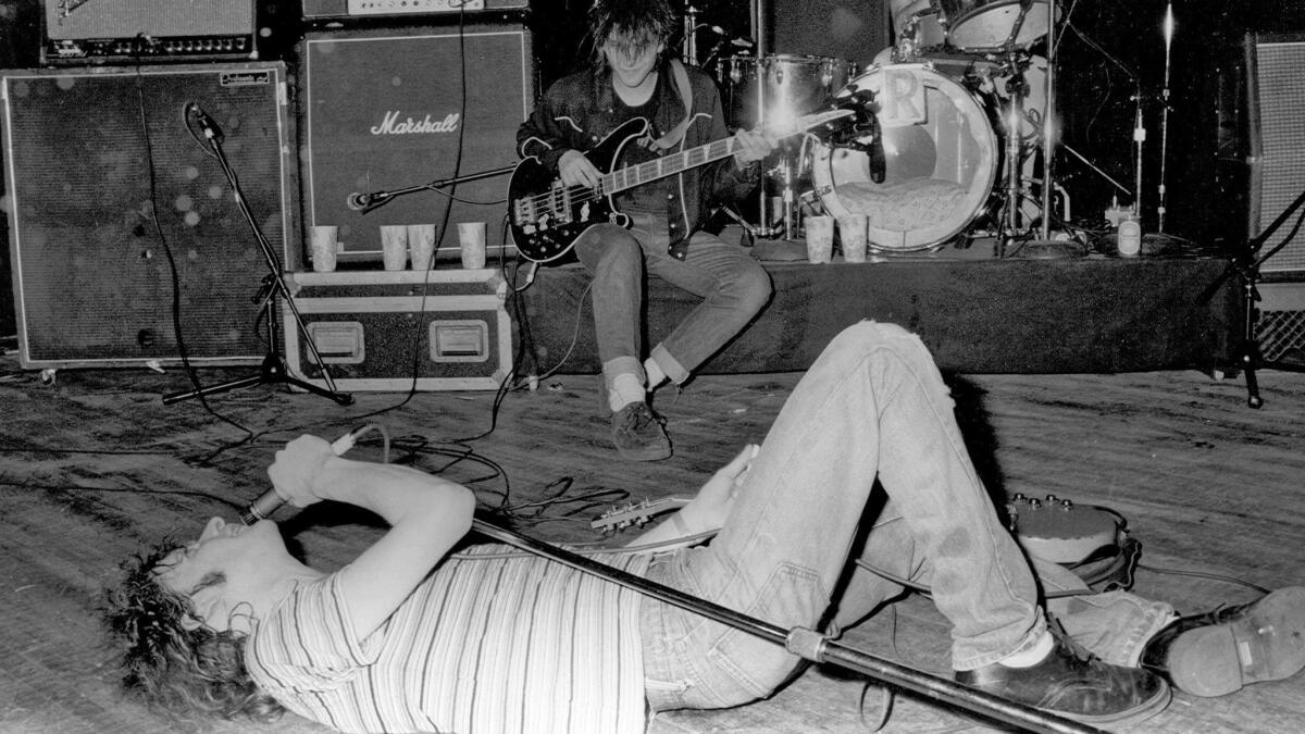 The Replacements performing in an undated photo.