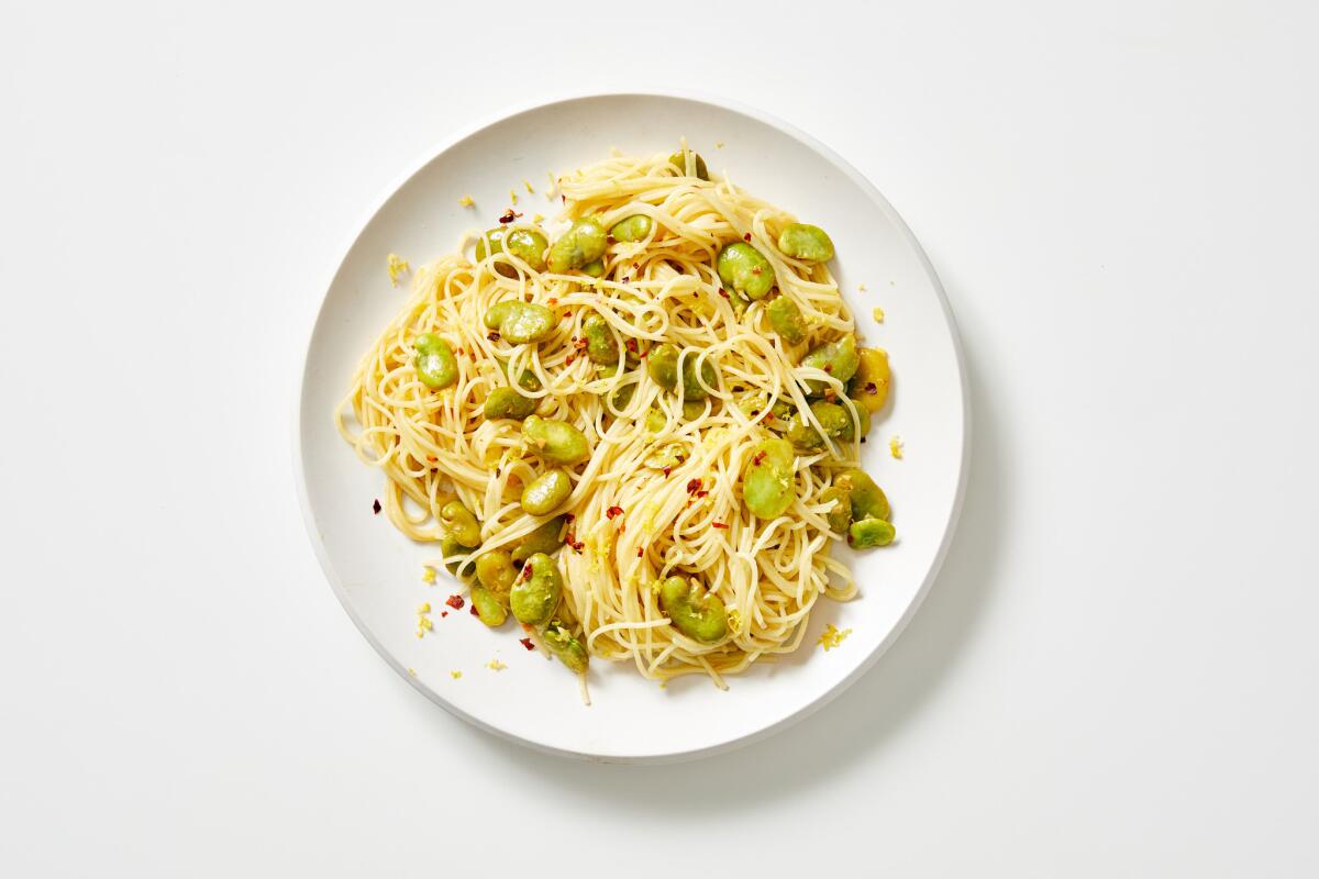 Fava Bean Scampi