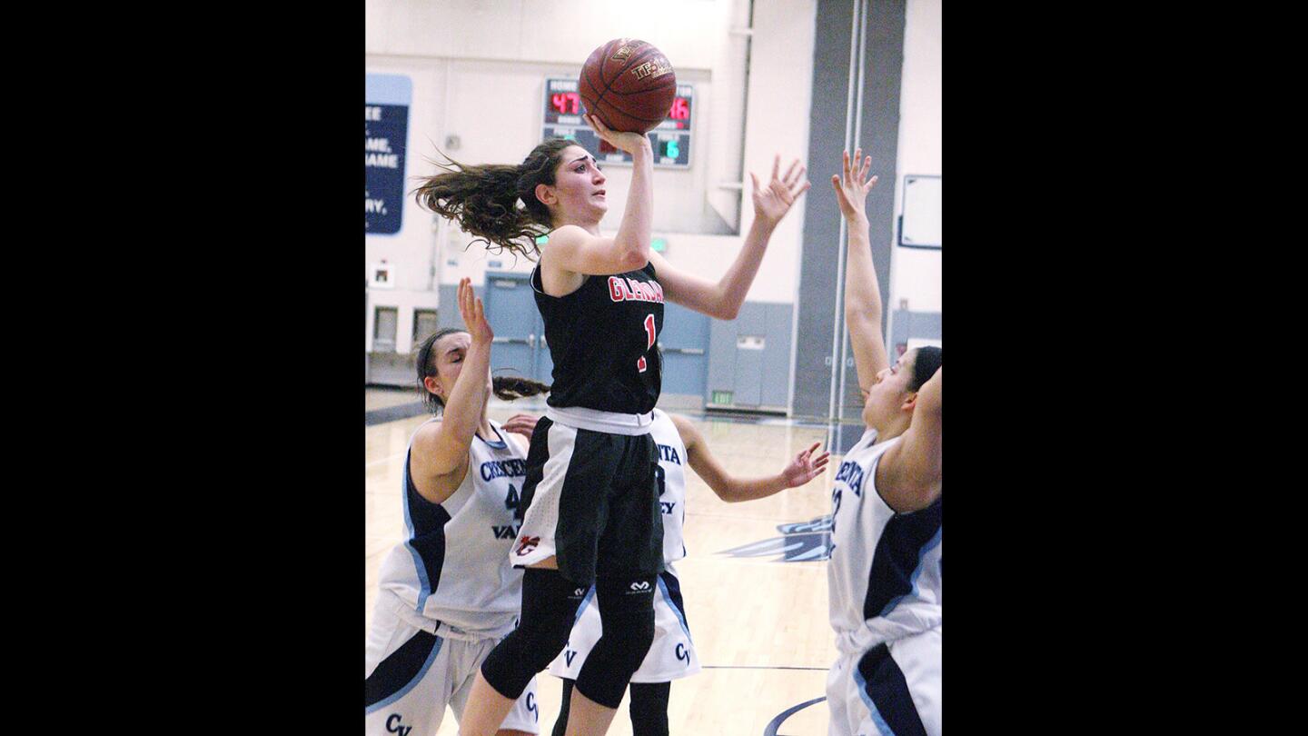 Photo Gallery: Crescenta Valley beats Glendale by 1 in girls' basketball thriller