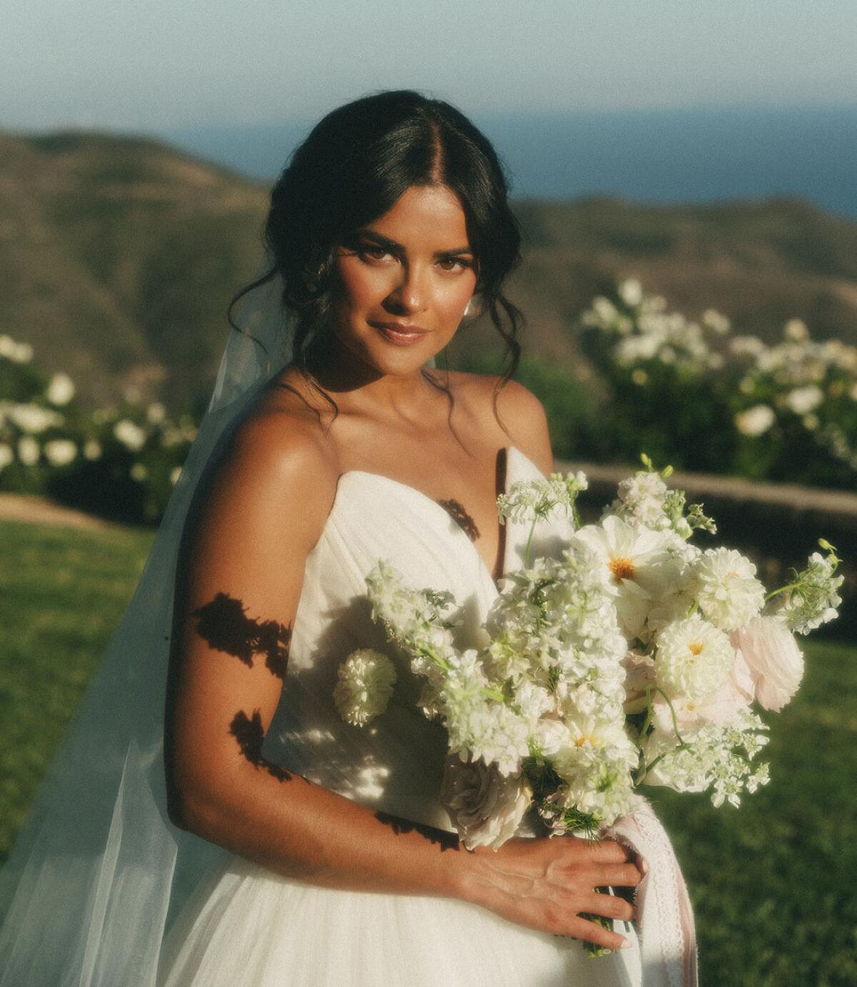 A bride looking great thanks to a solid pre-wedding skincare routine