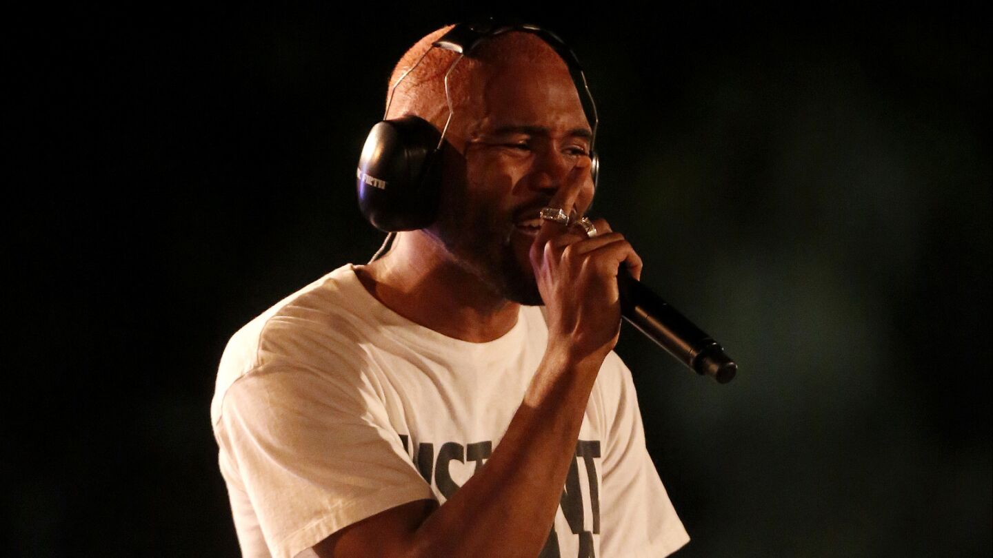 Frank Ocean performs at the FYF Fest in Exposition Park in Los Angeles.