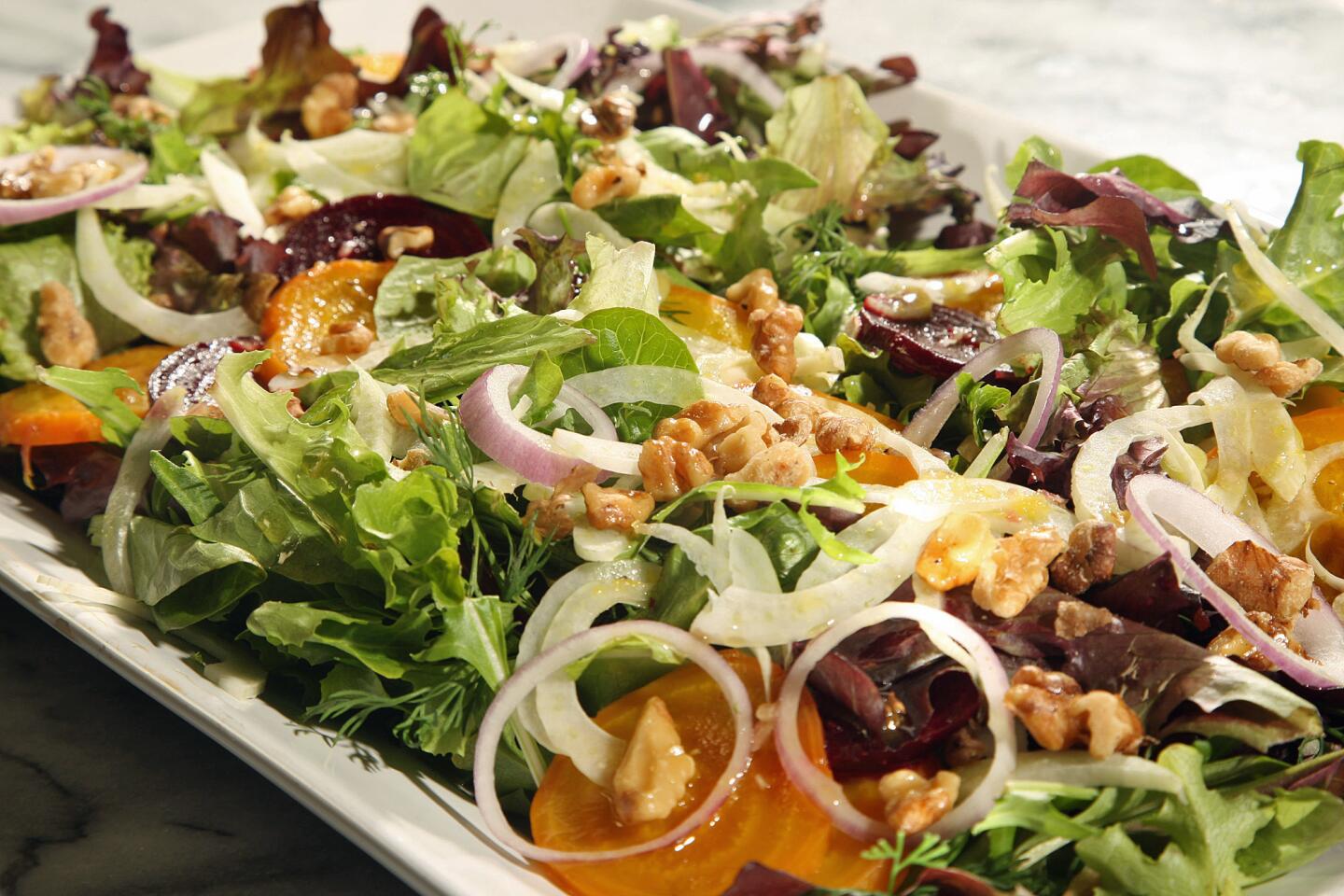 Beet and fennel salad