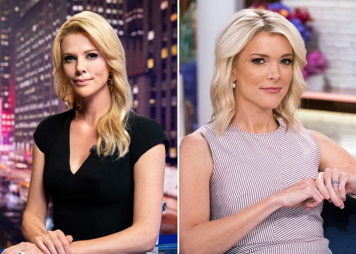 Make room for Megyns: Charlize Theron as Megyn Kelly in "Bombshell"; Megyn Kelly as Megyn Kelly in "Megyn Kelly Today."