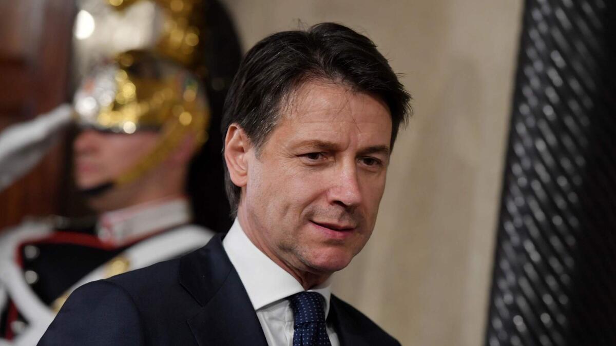 Giuseppe Conte was sworn in as Italy's prime minister Friday.